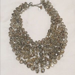 Sparkly silver jewel necklace