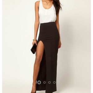 ASOS Maxi Skirt with Thigh High Split