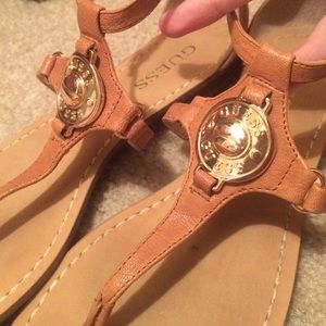 Brown guess sandals