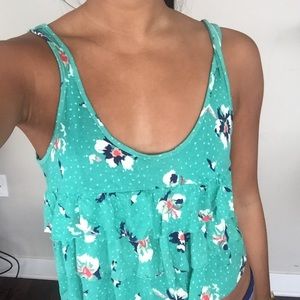 Tiered ruffle tank crop top