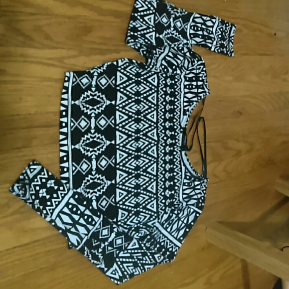 Aztec Print Crop Top