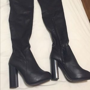 Jeffrey Campbell over the knee heel boots