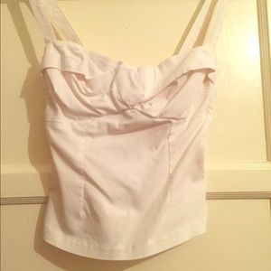 S Pinup girl clothing Dixiefried top in white