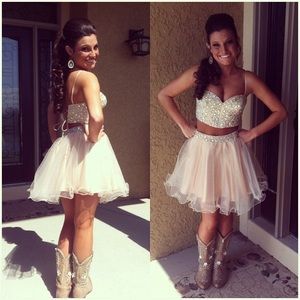 2 piece formal dress