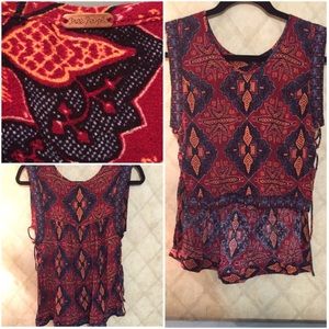 Free People tribal print crop top!