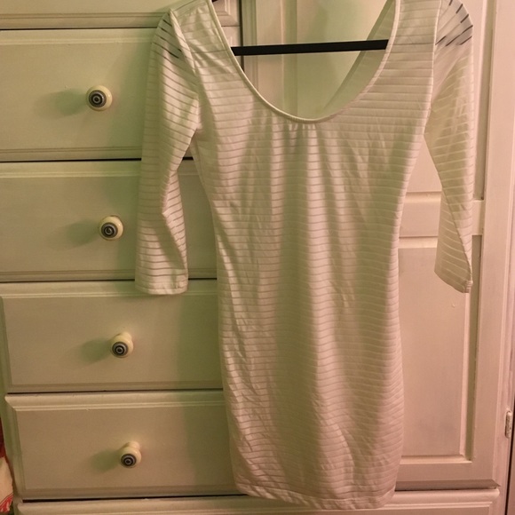 White striped bodycon dress