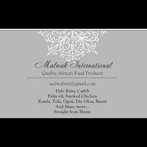 African foods. Delivery is available.301-747-6745