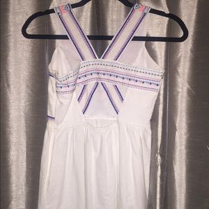 American Eagle, White Dress with Neon Aztec Print