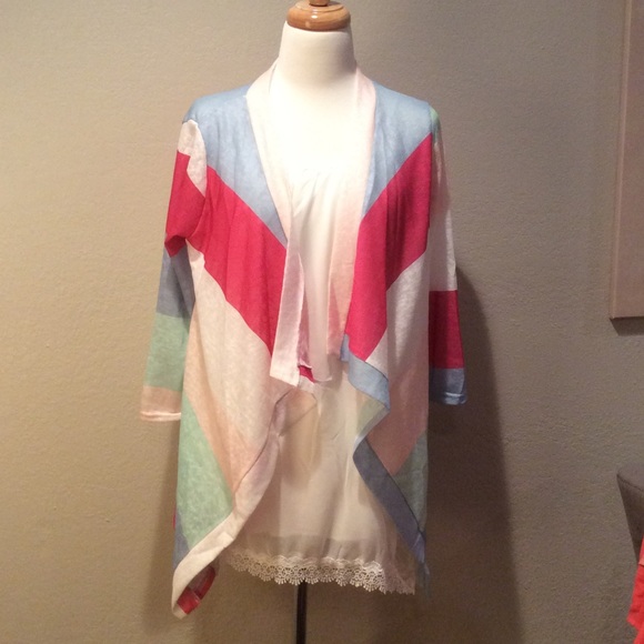 🎉CLEARANCE🎉 ⭐️Striped 3/4 Sleeve Cardigan⭐️ - Picture 2 of 2