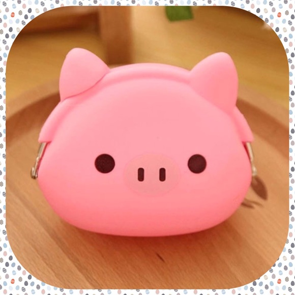 Handbags - New Cute PINK PIG Silicone Coin Purse