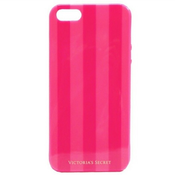 Victoria Secret pink striped iPhone 5/5s case - Picture 1 of 1