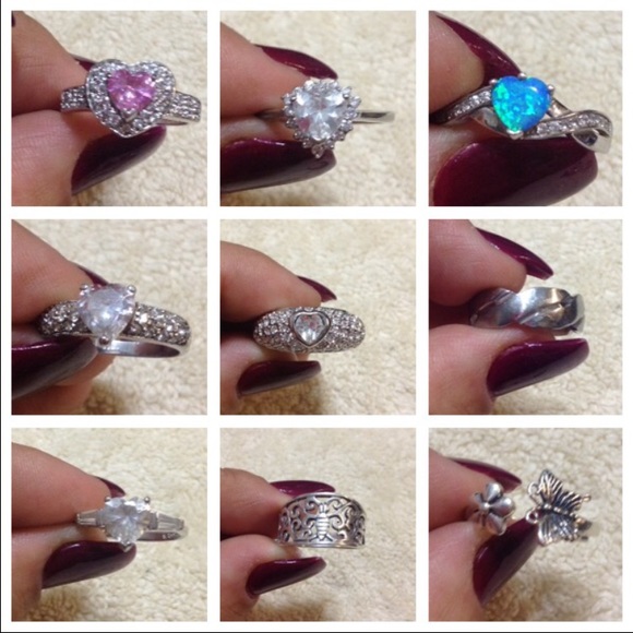Heart ❤️ Sterling silver ring bundle!!