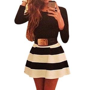 Black and white dress *no belt* xl