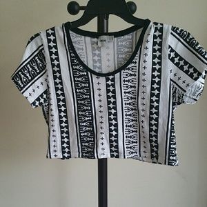 ASOS BLACK AND WHITE CROP TOP