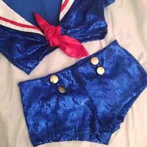 Sexy sailor sequin costume!