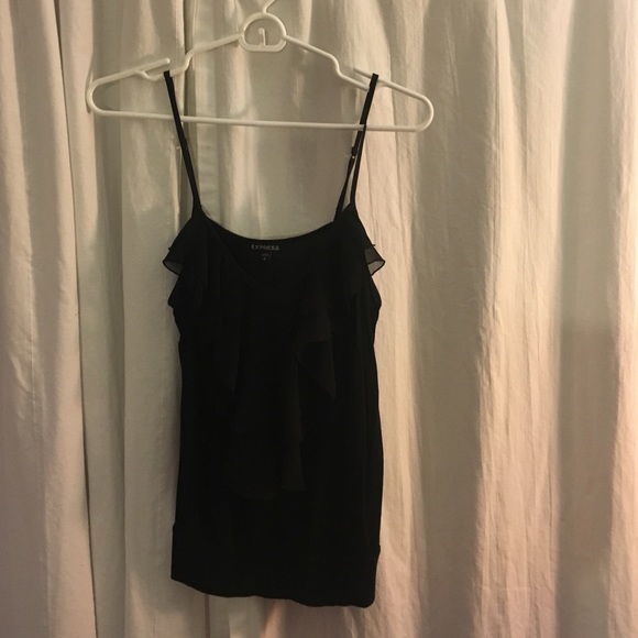 Black Spaghetti Strap Blouse w Adjustable Straps
