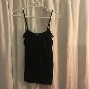 Black Spaghetti Strap Blouse w Adjustable Straps