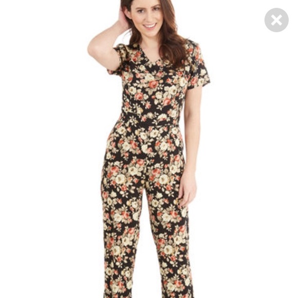 MODCLOTH Groove On Up Jumpsuit SMALL