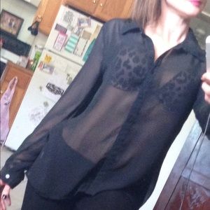 Open back silk top, see through!