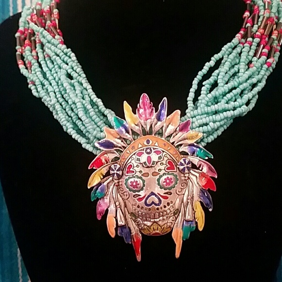 Jewelry - Indian Chief Sugar Skull Set