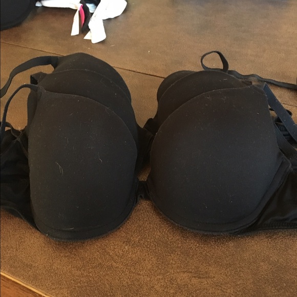 3 black Victoria's Secret push up bras