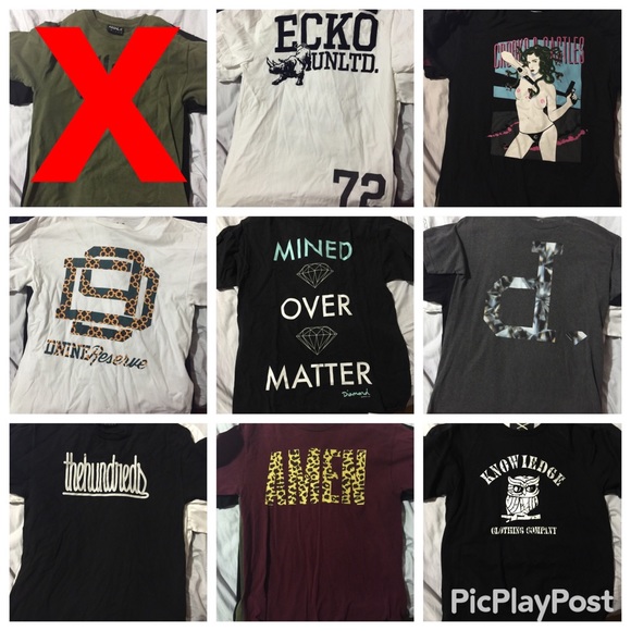 Selling 8 different brand t-shirts for MEN