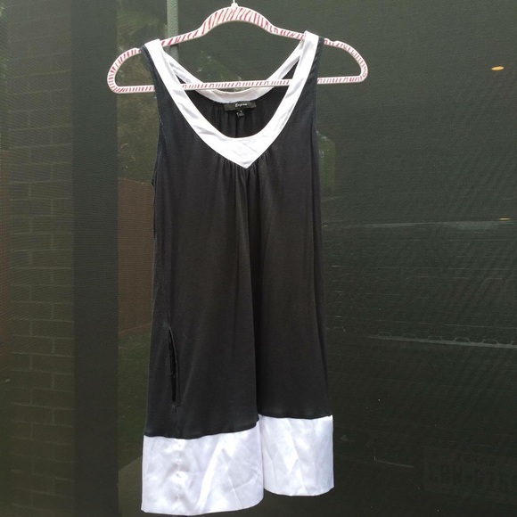 Express B&W Sleeveless Dress - Picture 2 of 3