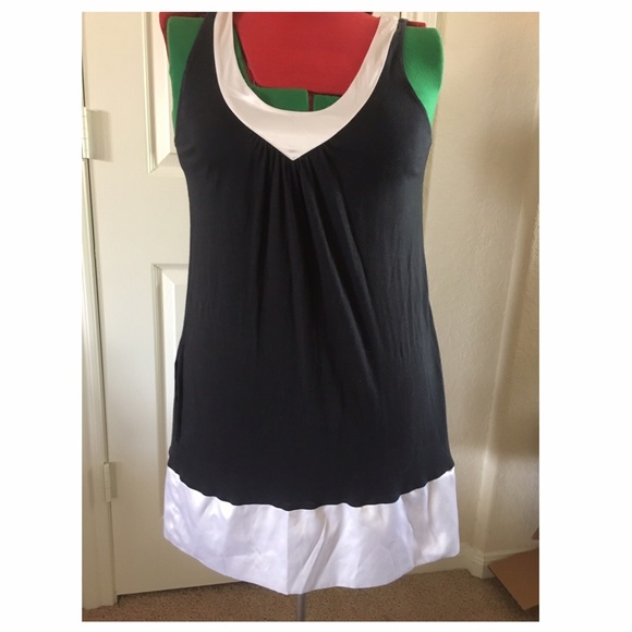 Express B&W Sleeveless Dress - Picture 3 of 3