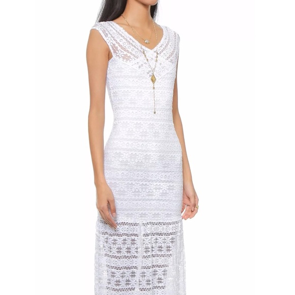 NIGHTCAP Lace Maxi Dress Long Draped Stretchy Gown - Picture 2 of 7