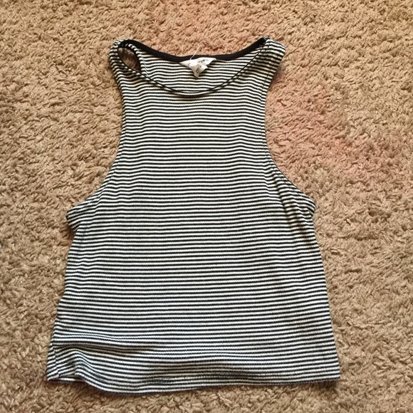 black and white halter top