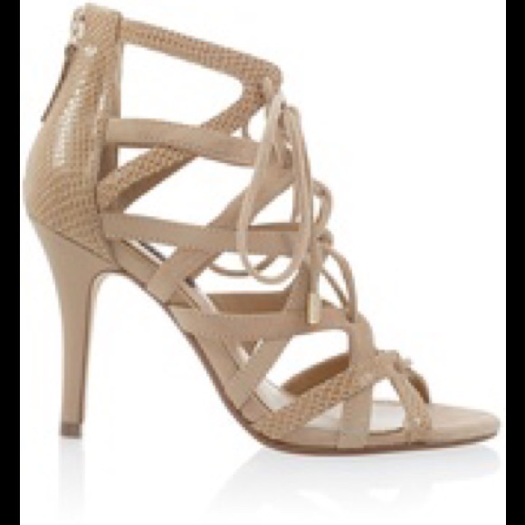 White House Black Market Shoes - WHBM Lace Up Heels-never worn