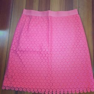 Pink Eyelet Loft Skirt