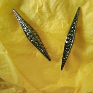 House of Harlow marcasite like spiked earrings