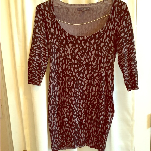 Forever 21 bodycon leopard black tunic dress