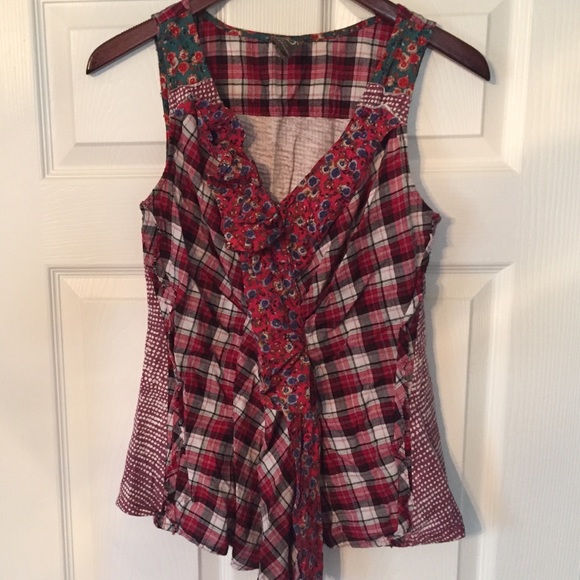 Patchwork Anthropologie tank