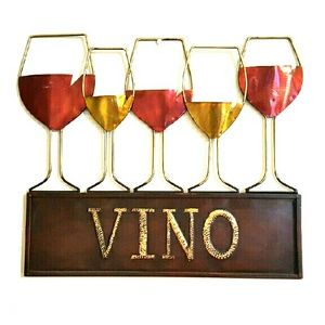 Chic wine wire wall decor "vino"