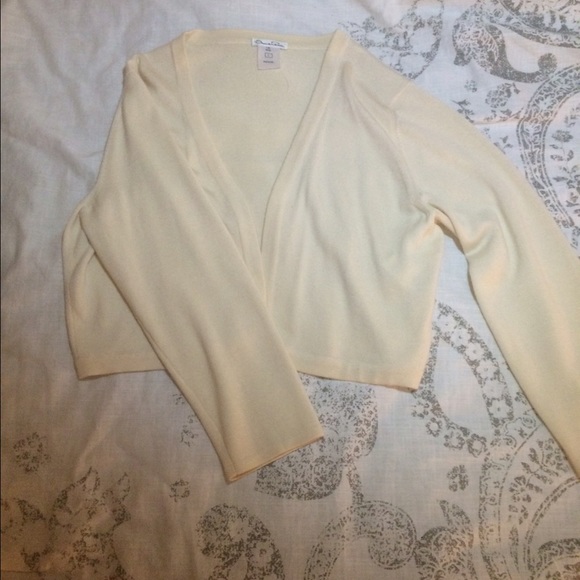 Oscar de la renta cashmere white cardigan