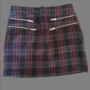 Forever 21 Plaid Zipper Skirt