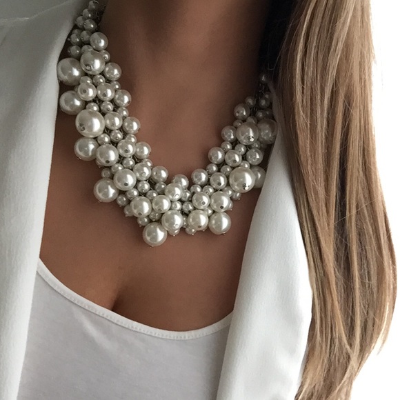 New York & Company Jewelry New York Company Pearl Cluster Necklace