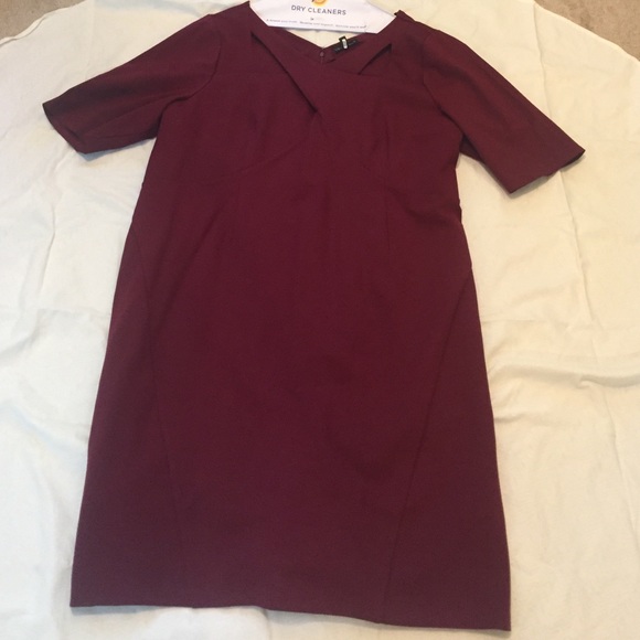 Burgundy Lane Bryant cut out dress