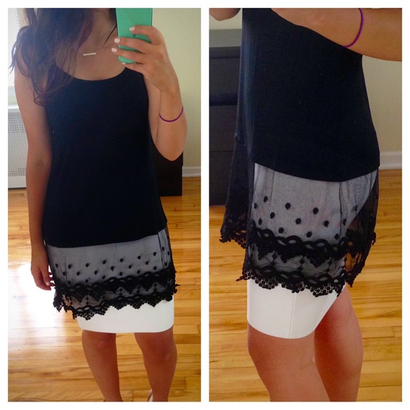 ❗️LAST❗️ Lace Crochet Extender Tank Tunic Top - Picture 3 of 4
