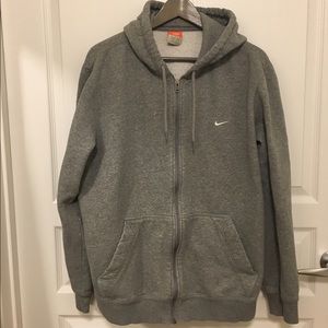 Nike Men's XL Gray Hooded Zip Sweatshirt (Worn)