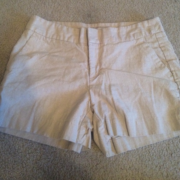 Banana republic gold sparkled shorts