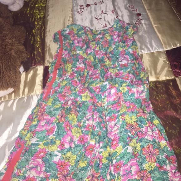 Strapless floral spring romper