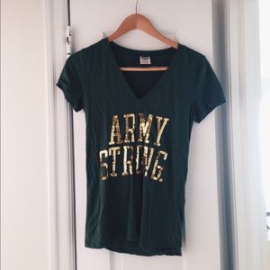 Victoria Secret PINK Army Strong Shirt