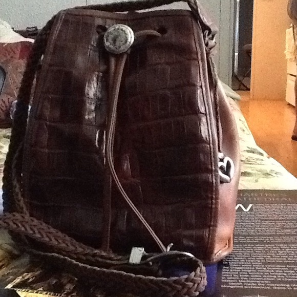 GIFTED to Norma! ❤️Vtg '93 Brighton drawstring bag - Picture 2 of 4