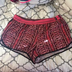Multicolored under armor running shorts