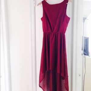 Maroon Francesca's High Low Dress