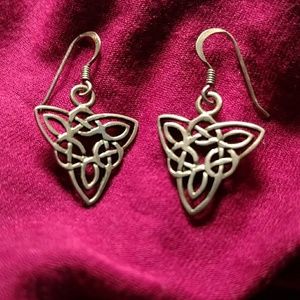 Sterling Silver Celtic Knot Dangle Earrings