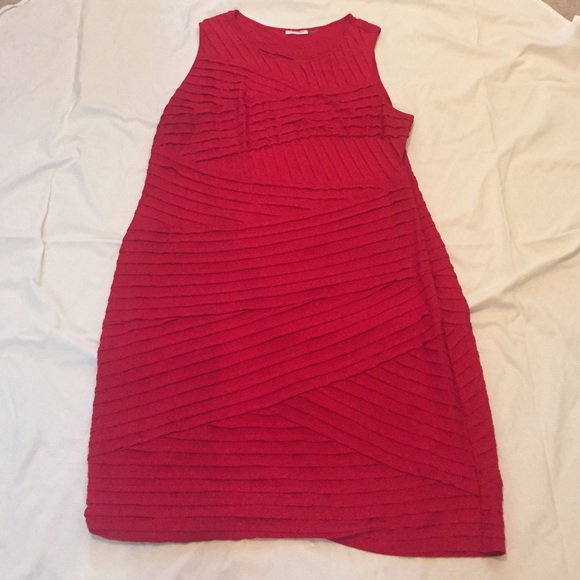 SOLD: Sexy Red Bodycon Calvin Klein Dress